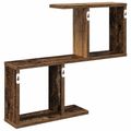 vidaXL Stenná polica Staré drevo 60 x 12 x 50,5 cm Kompozitné drevo