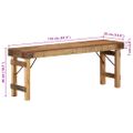 vidaXL lavička Prírodná 110 x 35 x 46 cm Zrecyklované staré drevo