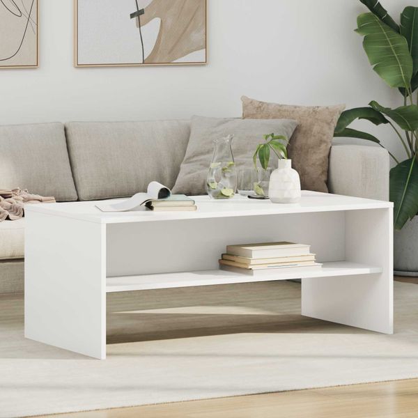 vidaXL Konferenčný stolík Biela 100 x 50 x 40 cm Kompozitné drevo