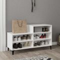 vidaXL Botník biely 102x36x60 cm spracované drevo