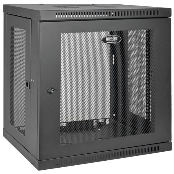 Skriňa SmartRack 12U, Š=600mm, Hl=450mm, hĺbka pre prepínače, montáž na stenu