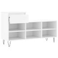 vidaXL Botník biely 102x36x60 cm spracované drevo