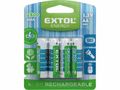 Batéria nabíjacia, 4ks, AA (HR6), 1,2V, 2400mAh, NiMh EXTOL-ENERGY
