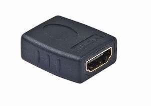 Kab. redukcia HDMI-HDMI F/F, pozlátené kontakty, čierna