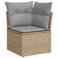 vidaXL Súprava záhradných pohoviek 11 ks Béžová polyratan