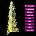 vidaXL Vianočný stromček 100 LED Teplá biela 120 cm Akryl