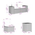 vidaXL Sada pohoviek 5 ks Beige a svetlo šedá Poly ratan a oceľ