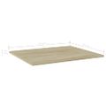 vidaXL Prídavné police 4 ks, dub sonoma 60x50x1,5 cm, drevotrieska