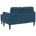vidaXL 2-miestna pohovka s ležadlom v tvare L, modrá 125 cm, zamat