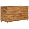 vidaXL Vyvýšený záhon 100x40x55 cm, recyklované tíkové drevo a oceľ
