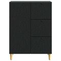 vidaXL Servírovacia skriňa Čierna 66 x 34,5 x 90 cm Kompozitné drevo