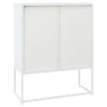 vidaXL Vysoká skrinka biela 80x35x100 cm oceľ