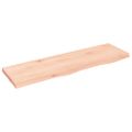 vidaXL Nástenná polica 100x30x(2-4) cm neošetrený dubový masív