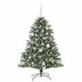 vidaXL Umelý vianočný stromček Zelená 120 cm PVC, plast a oceľ