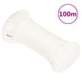 vidaXL Lodné lano biele 3 mm 100 m polypropylén
