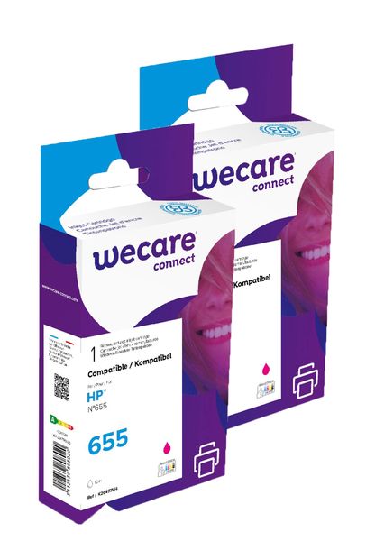 WECARE ARMOR sada ink kompatibilná s HP CZ111AE, 2x12ml, červená/magenta