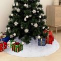 vidaXL Luxusná vianočná sukňa na stromček biela 122 cm umelá kožušina