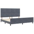 vidaXL Posteľ s pružinovým rámom Tmavo šedá 200 x 200 cm Zamat