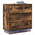 vidaXL Nočný stolík Dymová dub 71 x 34,5 x 75 cm Kompozitné drevo