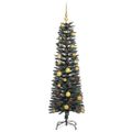 vidaXL Umelý vianočný stromček Zelená 150 cm PVC, plast a oceľ