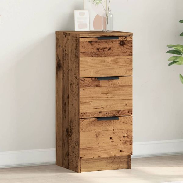 vidaXL Komoda staré drevo 30x30x70 cm spracované drevo