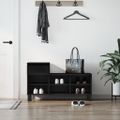 vidaXL Botník čierny 102x36x60 cm spracované drevo