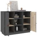 vidaXL Komoda sivá 100x40x75 cm borovicový masív