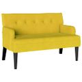 vidaXL Chesterfield lavica Žltá 112 x 65,5 x 75 cm Zamat
