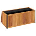 vidaXL Vonkajší box na vankúše 110x45x42/53 cm masívna akácia a oceľ
