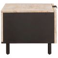 vidaXL Konferenčný stolík Biela 80 x 50 x 40 cm Masívne mango drevo