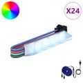 vidaXL LED pás 12 ks Čierna a mnohofarebná Meď a plast