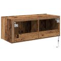 vidaXL TV nástenná skriňa 80 x 35 x 31 cm Staré drevo Kompozitné drevo