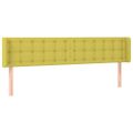 vidaXL Čelo postele s LED zelené 183x16x78/88 cm látka