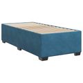 vidaXL Posteľ boxspring s matracom Tmavomodrá 90 x 190 cm Zamat