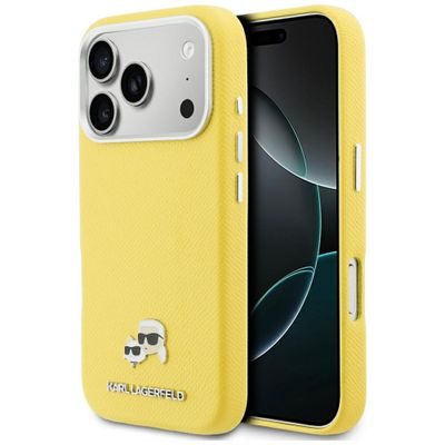 Puzdro Karl Lagerfeld pre iPhone 17 Pro Max 6,9" HC MAGSAFE PU FW S K&C HEAD PIN ŽLTÁ