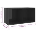 vidaXL TV skrinky 4 ks, lesklé sivé 72x35x36,5 cm, kompozitné drevo