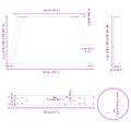 vidaXL Nohy konferenčného stolíka v tvare V, 2 ks, biele, 50 x (42-43,3) cm, oceľové