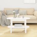 vidaXL Konferenčný stolík biely 80x45x45 cm borovicový masív
