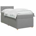vidaXL Posteľ boxspring s matracom Svetlosivá 80 x 200 cm Látka
