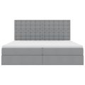 vidaXL Postel s úložným prostorem a matrací Svetlosivá 200 x 200 cm