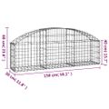 vidaXL Oblúkový gabionový kôš 150x30x40/60 cm pozinkované železo