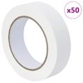vidaXL Pásky na maliarske maskovanie 50 ks Biela 30mm x 50m Papier