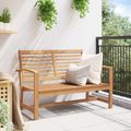 vidaXL lavička Hnedá 110 x 65 x 76,5 cm Husté teakové drevo