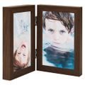 vidaXL Dvojitý fotorámik kolážový tmavohnedý 2x(21x29,7 cm)