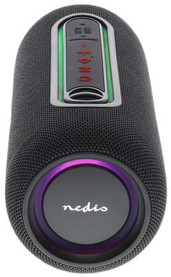NEDIS reproduktor/ 2.0/ výkon 30 W/ Bluetooth/ AUX/ USB-C/ USB/ čierny Reproduktor, bezdrôtový, Bluetooth, 30W, mikrofón, AUX, USB, USB-C nabíjanie, IPX5, výdrž až 4 hodiny, čierny