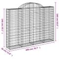 vidaXL Oblúkové gabionové koše 25 ks 200x30x140/160 cm pozink. železo