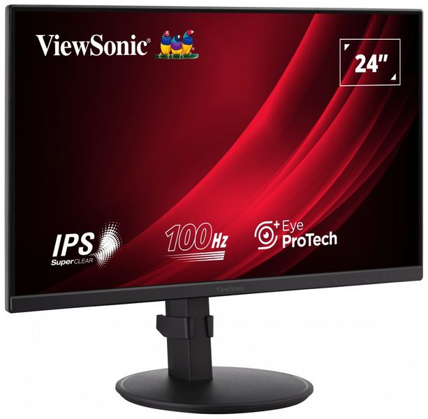 Viewsonic VG2408A-MHD 24" IPS FHD 1920x1080/50M:1/5ms/250cd/HDMI/DP/VGA/VESA LED monitor, 23,8", IPS, 1920×1080, 16:9, 100Hz, 5ms, 250cd/m2, HDMI, DisplayPort, VGA, repro, VESA, PIVOT, en. tr. E, cerný