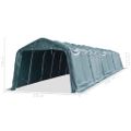 vidaXL Odnímateľný prístrešok pre dobytok PVC 550 g/m², 3,3x16 m, zelený
