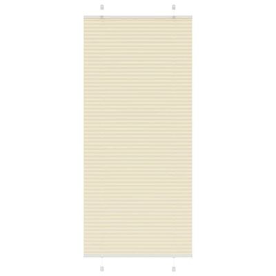 vidaXL Skladaná roleta krémová 100x200 cm, šírka látky 99,4 cm, polyester