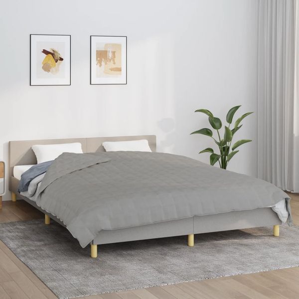 vidaXL Záťažová prikrývka šedá 200x220 cm 9 kg látka